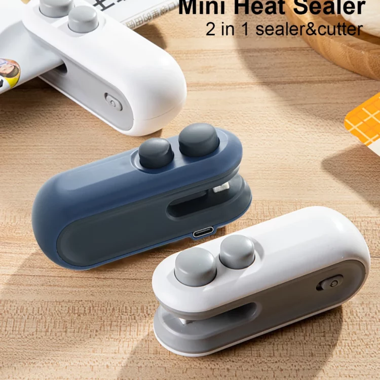 Mini Heat Bag Sealing Machine Package Sealer Bags Plastic Food Sealer Clip Bag Handheld Sealer Food Packaging Heat Sealer