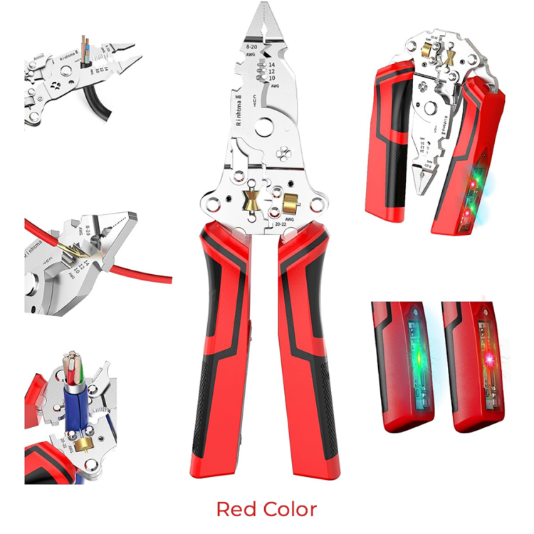 6-in-1 Wire Stripper & Twister Pliers with Voltage Tester alt=
