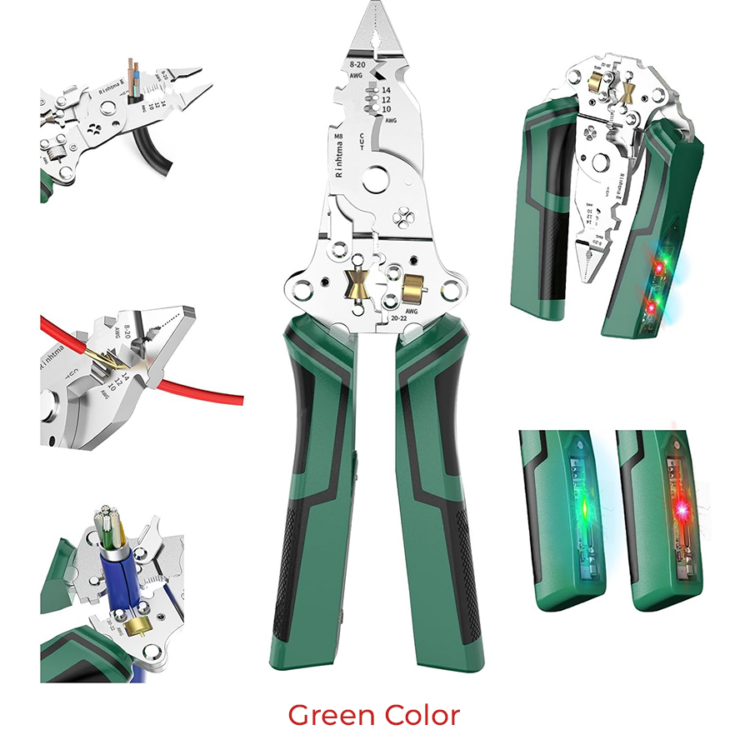 6-in-1 Wire Stripper & Twister Pliers with Voltage Tester alt=