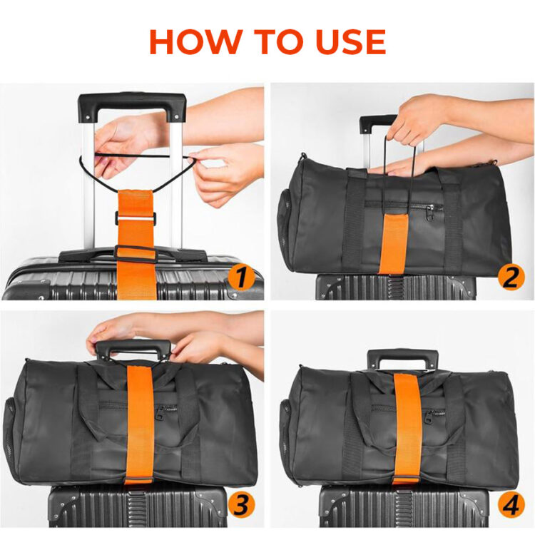 Adjustable Luggage Strap Bungee for Suitcase Handle alt=