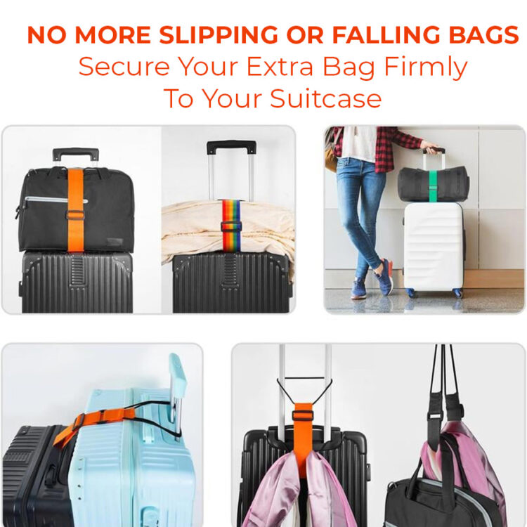 Adjustable Luggage Strap Bungee for Suitcase Handle alt=